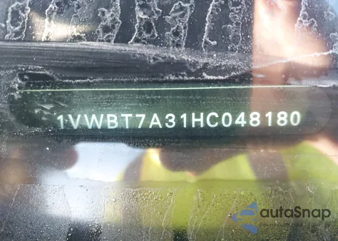 2017 Volkswagen Passat 1.8T Se from USA, damaged, VIN 1VWBT7A31HC048180